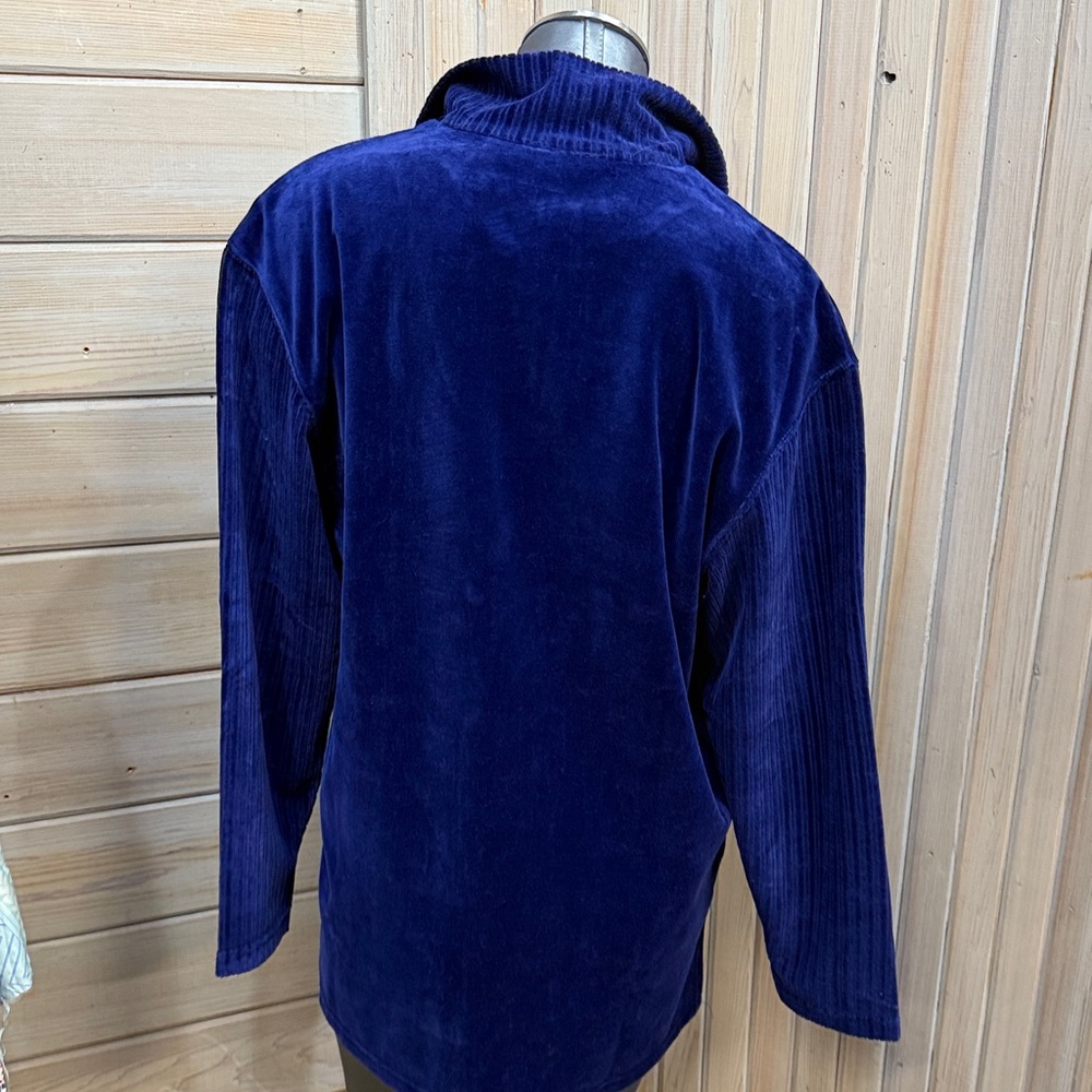 Liz Claiborne Royal Blue Velour Pullover - Picture 5 of 6